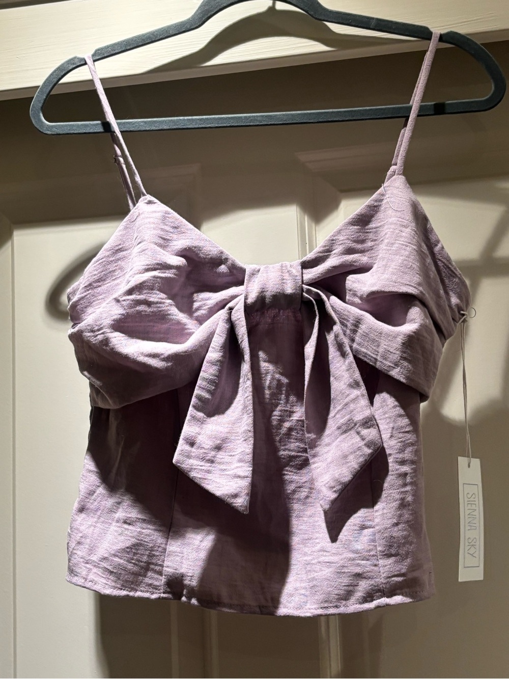 Sienna Sky Lilac Front-Tie Spaghetti Strap Cami